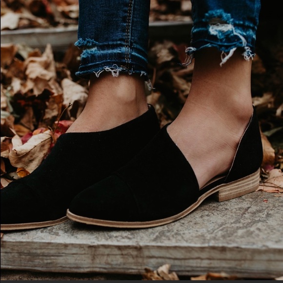 Fabutiq Shoes - Black Suede cut out flats3X HOST PICK 